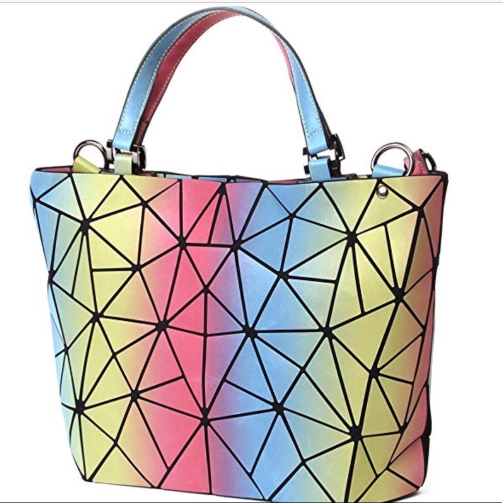 NWOT Holographic Geometric Purse